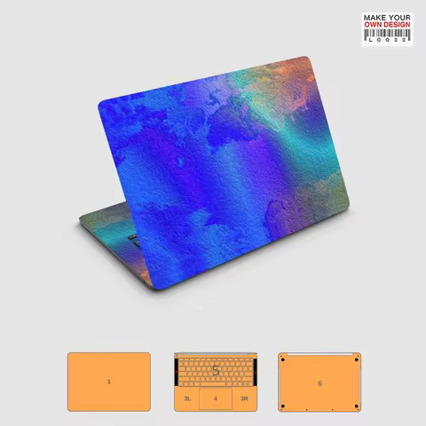 8k020 Colorful skin sticker for Macbook Pro 15.4 2016 2017 2018 2019 Full Wray Sticker skin screen p