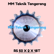 Sprocket RS 50 x 2 x 18 T Gear RS 50-2x18T Double Chain Gear Z 18T 18 T RS50 -2 50Z18 50x2x18T 50-2 