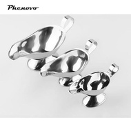 [Phenovo] Gravy Boat Steak Sauce Pourer Dressing Boat Stainless Steel Tool Silver 3oz/5oz/8oz