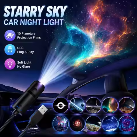 Starry Sky Light Interior Night Light Interior LED Night Light Projection Light Atmosphere Light Sta