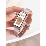 Suitable for Huawei Bracelet 8 Strap 9 watch 7 Two-Color Silicone Replacement Strap Sports b Seven-E
