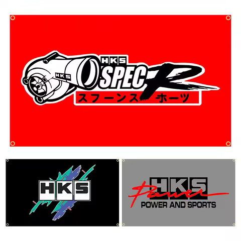 3X5Ft HKS Spec R Flag Banner Decoration 90x150cm Jemony