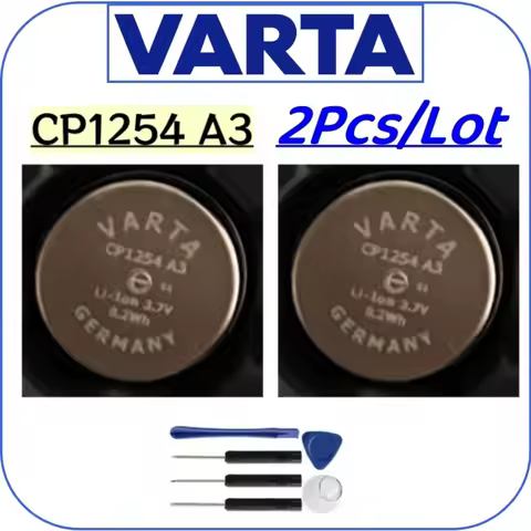 2pcs/lot 3.7V Li-ion Varta CP1254 A3 0.2Wh 55mAh Replace LIR1254 High Capacity Rechargeable Battery 