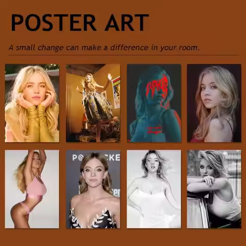 Sydney Sweeney Poster HD Prints Wall Art Painting Bedroom Dormitory Wall Stickers Home Decor