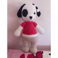 Handmade wool animal _ Dalmatian dog stuffed animal
