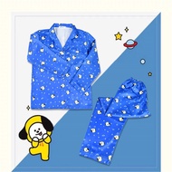 Bts Contrast Style Pajamas Korean Way Merchandise Home Set Boys Girls Cute Two-Piece CP Value Couple