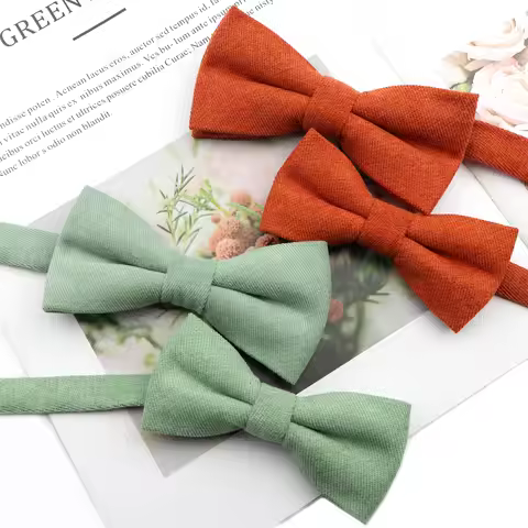 Mens Super Soft Downy Suede Parent-Child Bowtie Set Macarons Solid Color Classic Design Cute Butterf