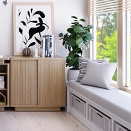 SB Design Square SB FURNITURE ตู้เตี้ย ขนาด 80 ซม รุ่น VALLEY สีไม้อ่อน (W80xD40xH75 ซม)