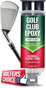 FORTIVO Golf Club Epoxy Fast Cure – 30 Min Epoxy Glue for Golf Club Repair for All Golf Shafts Heads