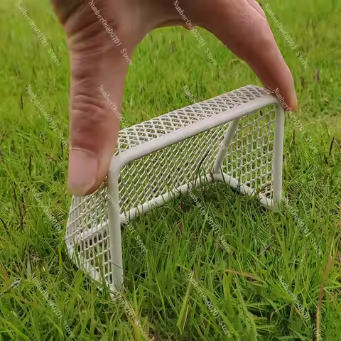 Football Goal Metal Stainless Steel Football Goal Frame Frame Mini Ornament Table Table Decoration f