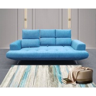 UTL N6637 Jelly Push Back 3 Seater Sofa [Easy Clean+Anti Scratch][Marble Velvet,Casa Leather,Water Resistance fabric]