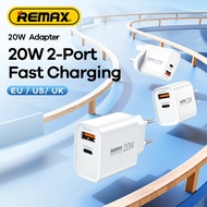 REMAX 20W USB Type C ที่ชาร์จเร็ว PD ที่ชาร์จโทรศัพท์ QC 3.0แบบเร็วสำหรับ iPhone 14 13 12 11 PRO MAX Xiaomi Mini iPad CHARGING