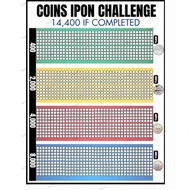 Ipon challenge sticker chart (3pcs na) + free