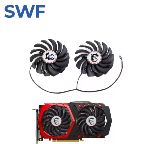 2PCS/Set 87MM PLD09210S12HH Cooling Fan Replacement For MSI GTX 1050 Ti 950 2GD5T OC Graphics Card C