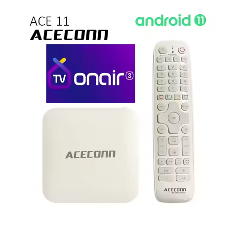 ACECONN ACE11 TV ON AIR Platform Android 11 Live TV Smart Streaming Box Bluetooth RCU Dual Home UI O