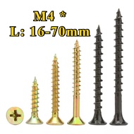 [Screw] Self Tapping Screw M4 Galvanized (GI) M4 Flat Head Screw Plastic Wood DIY [NBL]