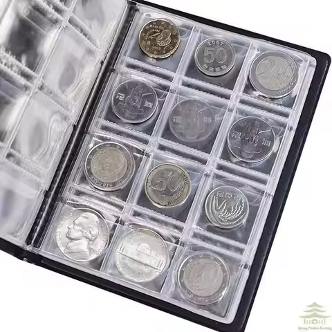 Coin Organizer Storage 120 Pockets Coin Collection Book Coin Collection Holder Album Commemorative