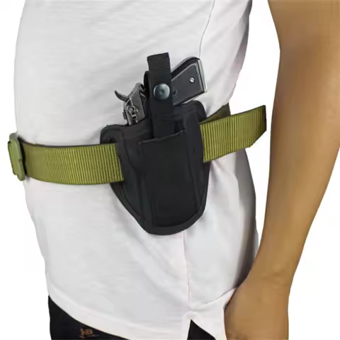 Nylon Universal Tactical Gun Holster Concealed Carry Holsters Belt Metal Clip Holster Airsoft Gun Ba