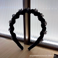 Velvet Top High Hair Bundle High-End Headband Headband New Style 2024 Skull Women's Pressure Hair Cr