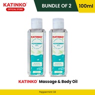 [Bundle of 2] Katinko Peppermint Massage and Body Oil 100ml l For All Skin Types