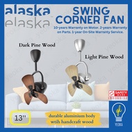 [YEOKA LIGHTS AND BATH] ALASKA SWING CORNER FAN 13 Inch Energy Saving DC Motor Ceiling Fan With Remo