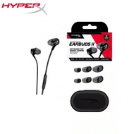 หูฟัง HyperX Cloud Earbuds II - ไดร์เวอร์ขนาด 14 มม. ปลอกหูขนาด 4 ปุ่ม เคสถือแบบแข็ง ปลั๊ก 90° ขนาด
