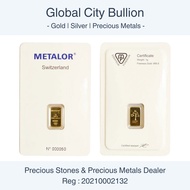 Metalor 1 gram Gold Bar