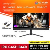 PRISM+ 34G1X PRO | 34" QD-OLED 240Hz 0.03ms GTG UWQHD Curve Gaming Monitor [3440 x 1440]