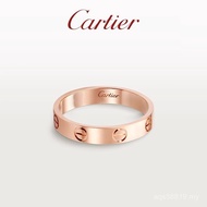 Fashion [Ready Stock] Cartier Cartier LOVE Series Ring Rose Gold White Gold Narrow Ring YOTF