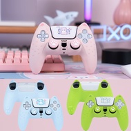 GeekShare PS5 Controller Case Set Silicone Cute Cat Thumb Grip Caps + PS5 Controller Shell Cover + Stiker For SONY Playstation 5