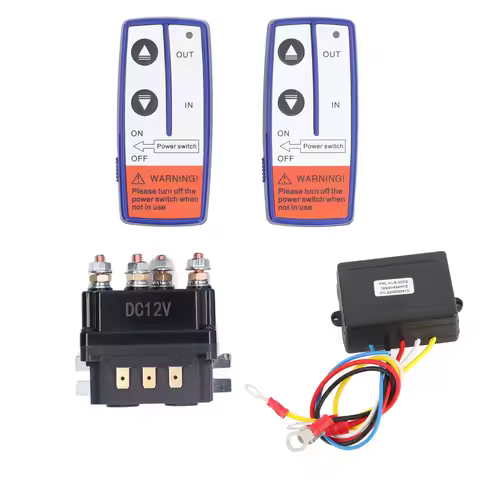 12V 250A Winch Relay Kit with Remote Controller Relay Contactor for Industrial Vehicle Winch Relay R