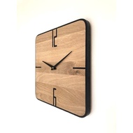 Modern wall clock, modern wall clock / teak wood wall clock, square wall clock