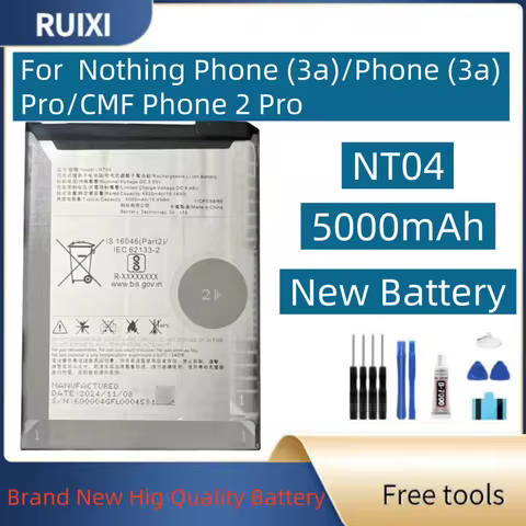 RUIXI NT01 NT02 NT03 NT04 Battery For Nothing Phone 1 /2/ 3 Phone (2a)/CMF Phone 1/Phone (2a)Plus Ph