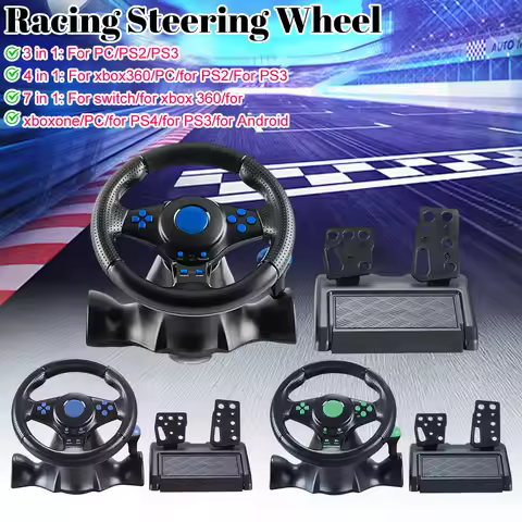 Racing Steering Wheel Dual Clutch Launch Control Racing Simulator Steering Wheel for Switch/xbox One