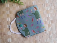 訂製款=口罩暫存套/口罩收納套=韓國布料=手繪風=女孩與飛鳥