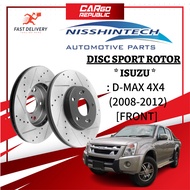 Nisshintech Disc Sport Rotor Isuzu D-Max 4x4 (2008-2012) Front (Depan) Slotted & Drilled 100% Good Q
