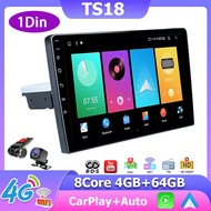 (support 4G SIM card)1Din Android Car Player TS18 8Core 4G+64G Android Car Stereo 9/10inch Car Multi