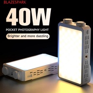 BLAZESPARK RGB LED Camera Light, 40W CRI/TLCI 90+ Mini LED Video Lamp, Compact FX 8 Modes 3 Color Li