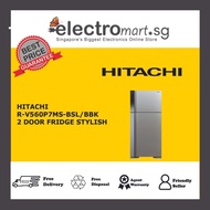 Hitachi R-VX480PMS9 - BSL/ BBK/ PWH 2-Door Deluxe Stylish Inverter Refrigerator