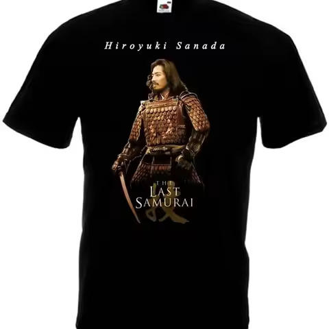 The Last Samurai v1 T shirt Hiroyuki Sanada black movie poster all sizes S 5XL