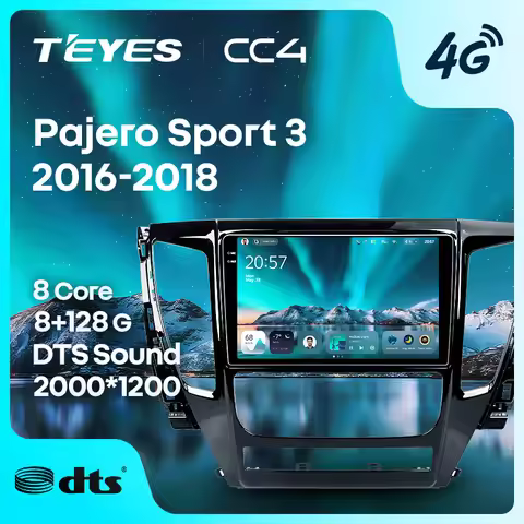 TEYES CC4 For Mitsubishi Montero Sport Shogun Sport Pajero Sport 3 2016 - 2018 CarPlay Android Auto 