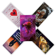 53 Pcs Cards Mystic Red Rose Oracle Deck 10.3*6cm A Situations Deck Tarot Cards Twin Flame Oracle Ca