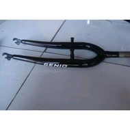 garpu fork rigid sepeda mtb 26 genio standar hitam