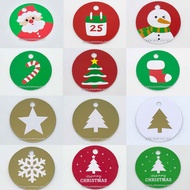 (12pcs) Cute Printed Christmas Gift Tags Mini Message Cards Present Labels