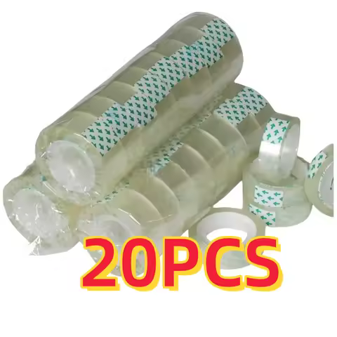 5-20 Rolls Transparent Tape 0.8-1.8cm Multifuntion Clear Tape High-viscosity Adhesive Tape for Gift 