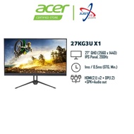ACER AOPEN 27KG3U X1 27" GAMING MONITOR ( 27" IPS QHD / 1MS / 200HZ / AMD FREESYNC / HD MI + DP)