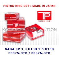 TP Piston Ring Set (Size 33875-STD/33876-STD) Saga 8V 1.3 G13B 1.5 G15B