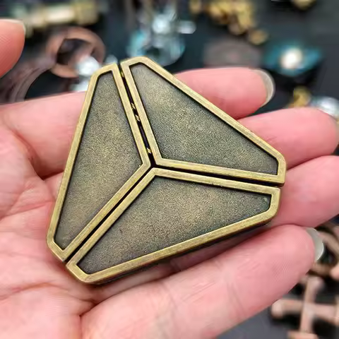 Triangle Lock Puzzle IQ Logic Test Disentanglement Unlock Interlocking Magic Trick Gifts Metal Brain
