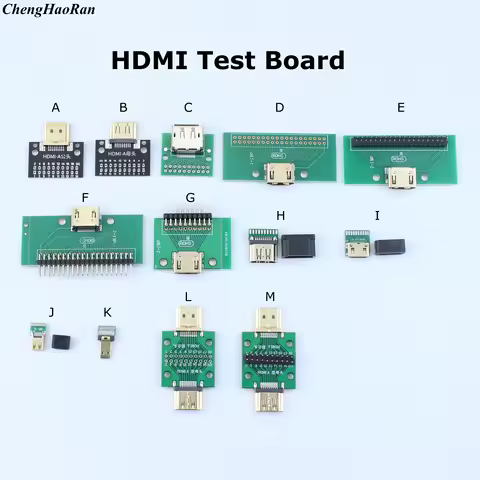 1pcs A-M HDMI Male To Female Test Board MINI Connector with Board PCB 2.54mm pitch 19/20pin DP HD A 