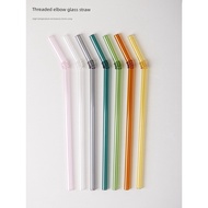 Starbucks 25cm long retro colored glass straw